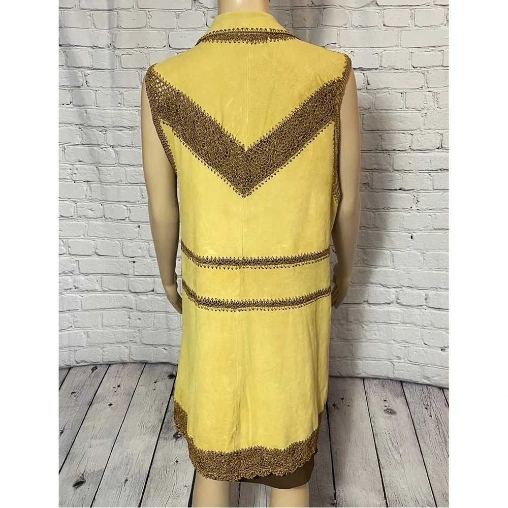 New Free People Adeline Goat Leather Mini Dress Vest Size M